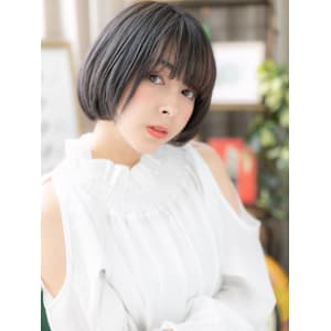 くすみカラー小顔前下がり切りっぱなしボブ　ブルーブラウン - COVER HAIR bliss【カバーヘア ブリス】戸田公園/戸田公園西口店【カバーヘアブリス トダコウエン トダコウエンニシグチテン】掲載中