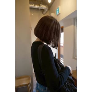 丸みボブ/髪質改善ラベンダーブラウン