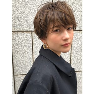 #切りっぱなしボブ #前下りボブ #透明感カラー #白髪染め