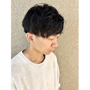 癖毛を活かしたマッシュ/メンズ