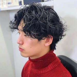 メンズ パーマ ボブ