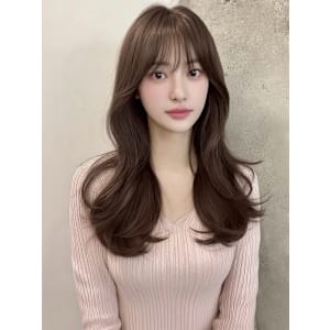 20代30代透明感グレージュ×レイヤーカット小顔ヘア