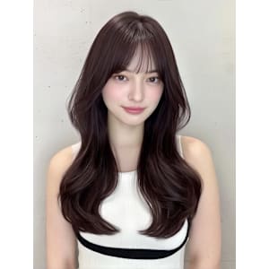 韓国風前髪カット◎2wayバング小顔見せ暗髪レイヤーカット