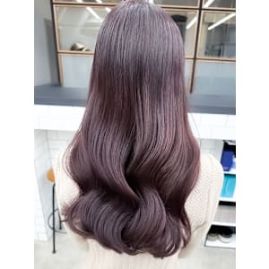 30代40代大人可愛い髪質改善カラーラベンダーグレージュ透明