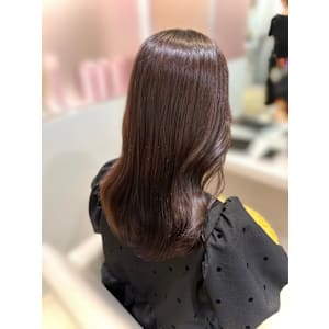 チョコレートブラウンカラー/透明感/艶カラー