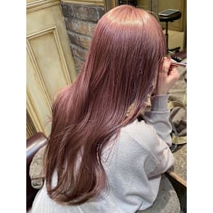 ピンクベージュ/くすみピンク/ミディアムレイヤー - Lille by artina 橋本2号店【リルバイアルティナ ハシモトニゴウテン】掲載中