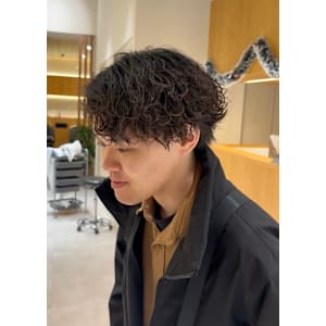 緩め波巻きパーマ