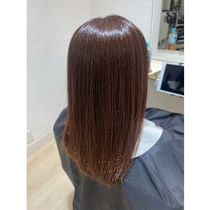 白髪ぼかしナチュラルブラウンカラー