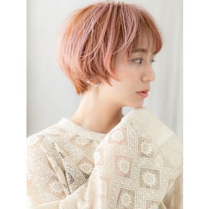 透明感ペールオレンジひし形小顔マッシュショート20代30代 - COVER HAIR bliss 【カバー ヘア ブリス】川口/ららテラス川口東口駅前店【カバー ヘア ブリス カワグチララテラスカワグチヒガシグチエキマエテン】掲載中