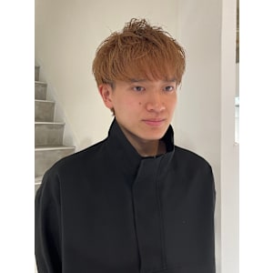 メンズカットマッシュミルクティーベージュ