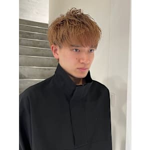 メンズカットマッシュミルクティーベージュ