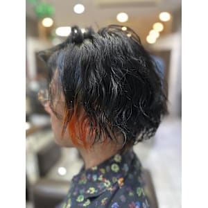 オレンジ×ネイビー