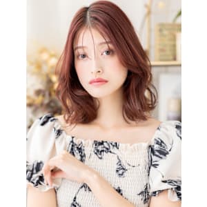 大人美人ひし形ミディアム艶感バーガンディ　ココアブラウン