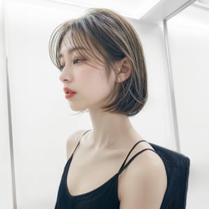 大人女性向けフェミニンボブ