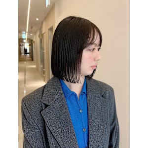 大人ボブ大人ショートボブ切りっぱなしボブ前髪あり前下がりボブ - BLUET【ブルーエ】掲載中