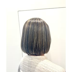 白髪ぼかしハイライト