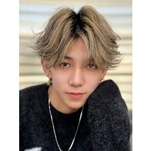 センターパート/ニュアンスパーマ【メンズサロンZina天神】