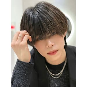 アッシュブラウン/マッシュウルフ【メンズサロンZi天神】
