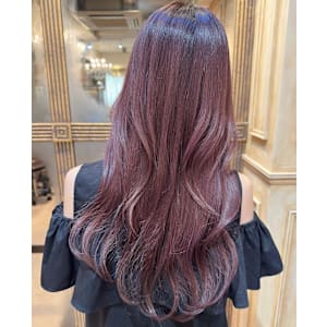 チェリーレッド/ハイレイヤーカット/ヨシンモリ