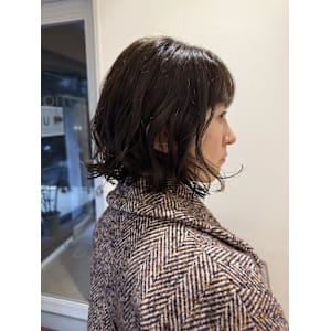 緩めボブパーマ/ニュアンスパーマ/ビンテージパーマ