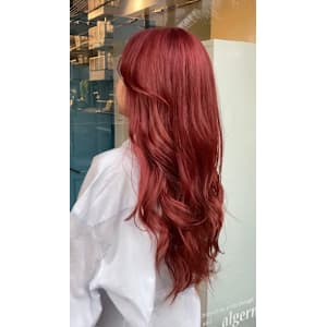 ロングレイヤー＋ピンクカラー