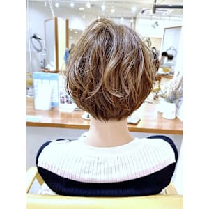 【morio成増 セリザワ】ゆるふわパーマ ショートボブ　