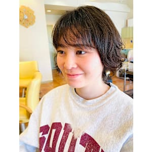 マッシュウルフパーマ