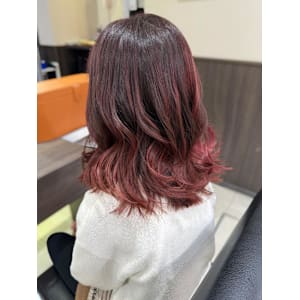 グラデーションピンクレッド