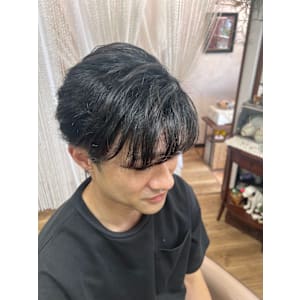 メンズ/前髪長めの大人ナチュラルマッシュ