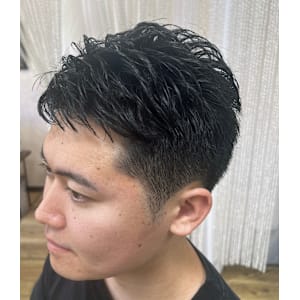 メンズ/爽やか好印象のアップバングショート