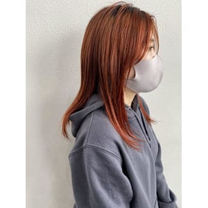 【miu担当】ブリーチありオレンジカラー