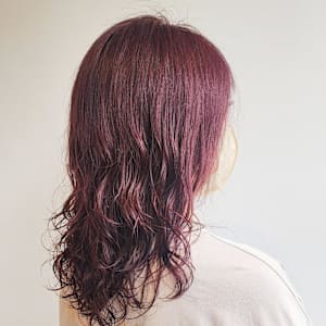 レイヤーウェーブ　ピンクガーネット