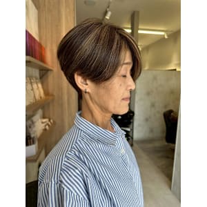 ハンサムショート&コントラストハイライト - 半個室美容室 roan 宗像店【ハンコシツビヨウシツ ロアン ムナカタテン】掲載中