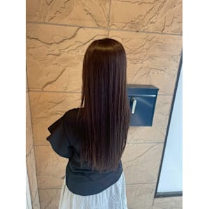 艶髪ロング　ダークブラウン　髪質改善