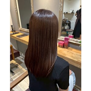 艶ロング　ベージュブラウン　レイヤー