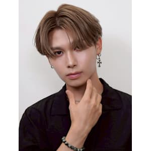 メンズカット×コンマバング×ブリーチ