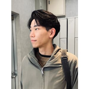 【Zina】メンズ/センターパート/曲がる縮毛矯正/福岡/天