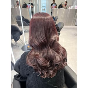 ブリーチなしでできるカシスレッド♪10代20代30代