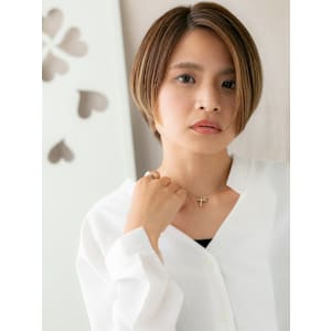 オレンジベージュハイライトかきあげ丸みショート20代30代 - COVER HAIR bliss 【カバー ヘア ブリス】川口/ららテラス川口東口駅前店【カバー ヘア ブリス カワグチララテラスカワグチヒガシグチエキマエテン】掲載中