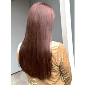 ラテベージュ ロングヘア ブリーチなしダブルカラー サラツヤ