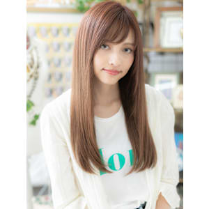 外国人風オレンジカラー斜めバング小顔ロング　シャギー - COVER HAIR bliss【カバーヘア ブリス】上尾/上尾西口店【カバーヘアブリス アゲオ アゲオニシグチテン】掲載中