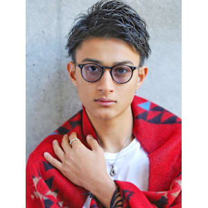 グランジリバースパーマツーブロックジェントルネープレス