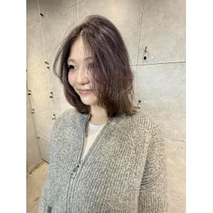 ハッシュカット/レイヤー/ラベンダーベージュ