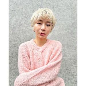 面長解消《20代30代》流せる前髪//耳掛けショート