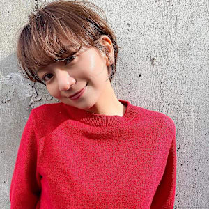 面長解消《20代30代》流せる前髪/くびれショート