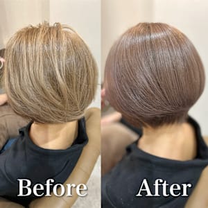 白髪ぼかし(ピンクベージュ)白髪キレイにマイナス10歳 - F.U.N 竹ノ塚店【ファン】【ファン タケノツカテン】掲載中