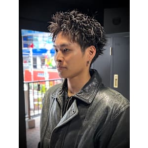 【スパイキーショート×ピンパーマ】短髪/刈り上げ/men's