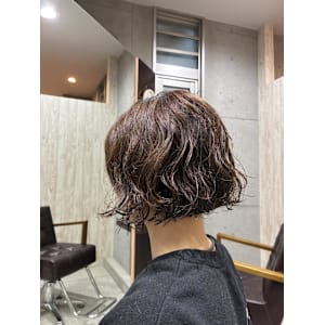 ミニBOB×パーマ