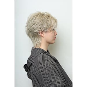 ブリーチカラー　センターパートウルフ - LIPPS hair 心斎橋【リップスヘアー】【リップスヘアー シンサイバシ】掲載中