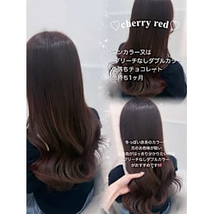 ブリーチなしチェリーレッド＊rina/小顔/大須 /栄